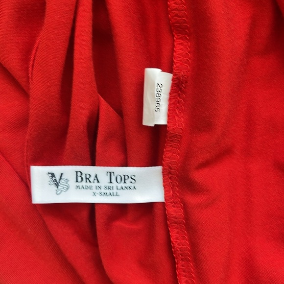 VS Vintage Red Bra Top Ruched Scoop-Neck Bust & Open Back Halter Mini Dress -XS - Picture 7 of 7